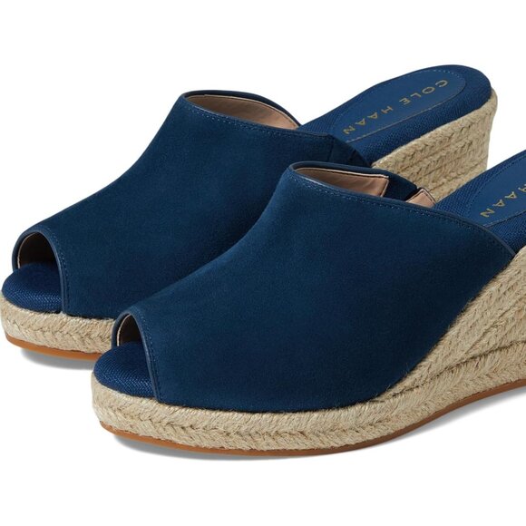 Women's  Mule Cole Haan CloudFeel SouthCrest - Navy Suede - New In Box 1 left - Picture 2 of 6